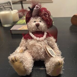 Vanessa The Brass Button Power Bear Of Love‎ Rose Quartz Necklace Pickford Bears